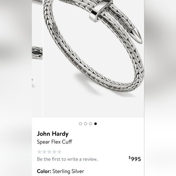John Hardy Spear Flex Cuff Sterling Silver 5.5MM . #38